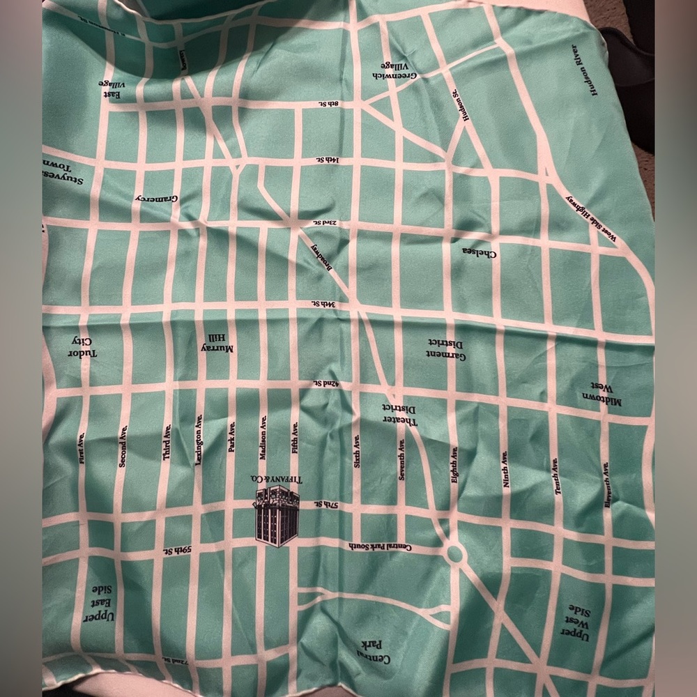 Tiffany & Co. Silk Square Scarf Tiffany Blue Manhattan